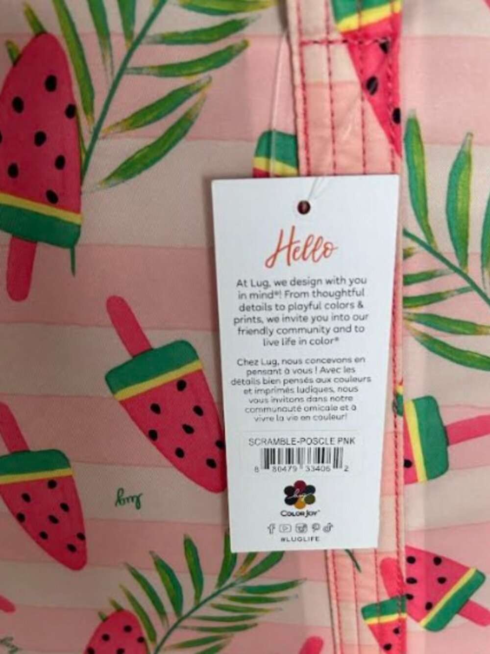Lug Scramble Insulated Tote Popsicle Pink Fun Summer Print - Picture 6 of 6